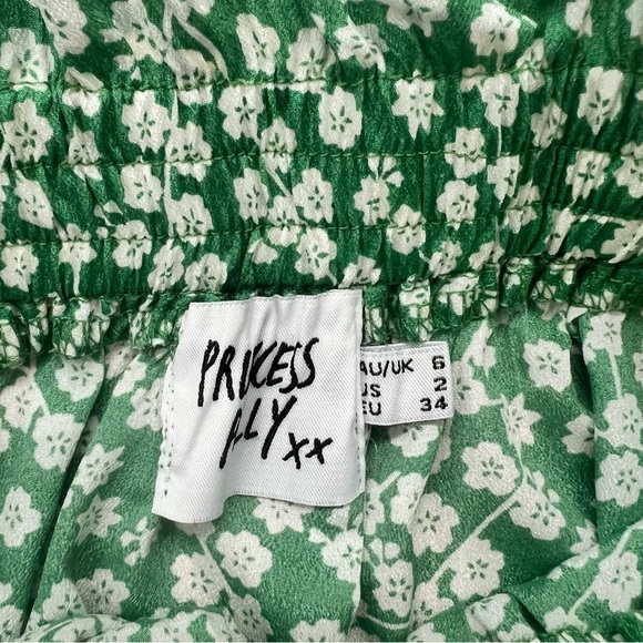 Princess Polly two piece set green floral tank and skirt crop top summer dress - Picture 4 of 5